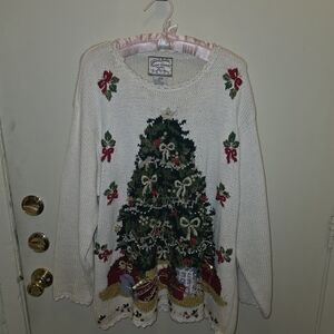 Heirloom Collectible Women - Vintage Holiday Tree Sweater